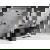 Mexen Lunar L ușă de duș pivotantă dreaptă 155 cm, transparentă, gri armat periat - 834SL-155-050-66-00-P