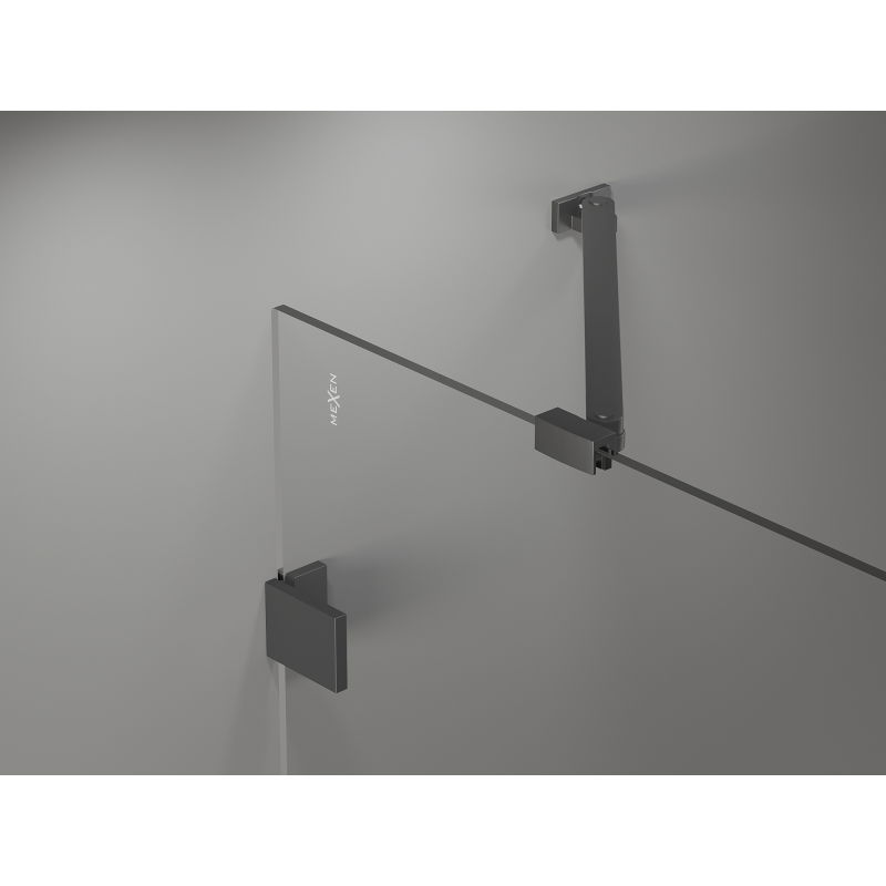 Mexen Lunar paravan cadă de baie cu 2 canate dreapta 120 x 150 cm, transparent, gun metal - 897-120-100-95-00-P