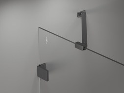 Mexen Lunar paravan cadă cu 2 aripi dreapta 140 x 150 cm, transparentă, gun metal - 897-140-100-95-00-P
