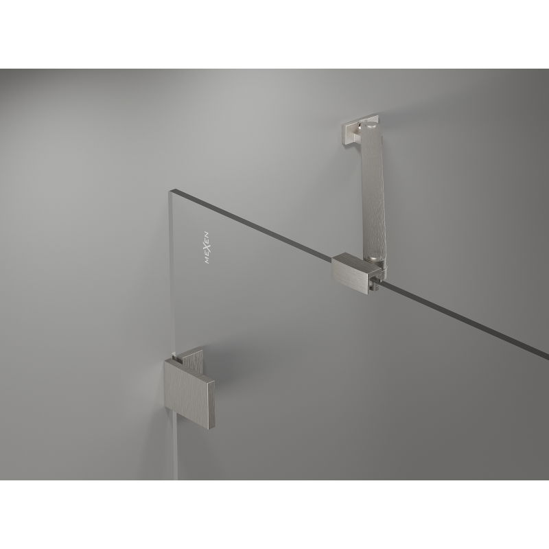 Paravan de cadă Mexen Lunar cu 2 uși, dreapta 80 x 150 cm, transparent, nichel periat - 897-080-100-97-00-P