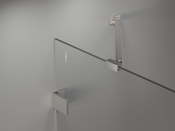 Mexen Lunar kétszárnyas, 2 ajtós zuhanyfal jobb 90 x 150 cm, átlátszó, szálcsiszolt nikkel - 897-090-100-97-00-P