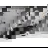 Mexen Lunar L uși de duș batante dreapta 140 cm, transparent, negre - 834SL-140-050-70-00-P