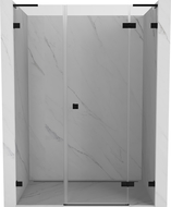 Mexen Lunar L ușă de duș rabatabilă dreapta 145 cm, transparentă, neagră - 834SL-145-050-70-00-P