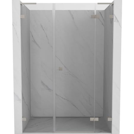 Mexen Lunar L ușă de duș batantă dreaptă 140 cm, transparentă, nichel periat - 834SL-140-050-97-00-P