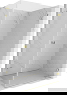 Mexen Lunar-B L cabină de duș pivotantă dreapta 90 x 80 cm, transparent, auriu - 832L-090-080-50-00-P