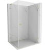 Mexen Lunar-B L cabină de duș rabatabilă dreapta 100 x 70 cm, transparent, aurie periată - 832L-100-070-55-00-P