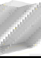 Mexen Lunar-B L cabină de duș basculantă dreapta 90 x 80 cm, transparentă, aurie periată - 832L-090-080-55-00-P