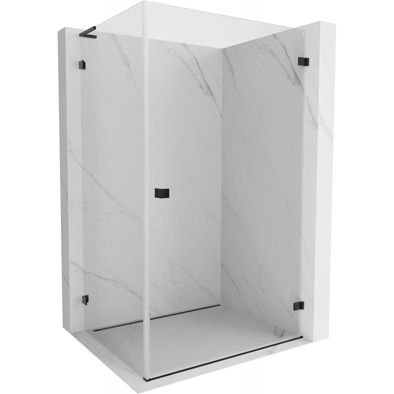 Mexen Lunar-B L cabină de duș cu deschidere dreapta 95 x 90 cm, transparent, neagră - 832L-095-090-70-00-P