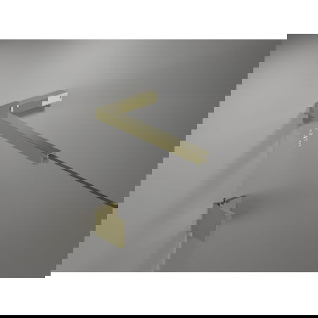 Mexen Lunar L paravan cadă cu 2 panouri stânga 80 x 150 cm, transparent, auriu - 897L-080-100-50-00-L