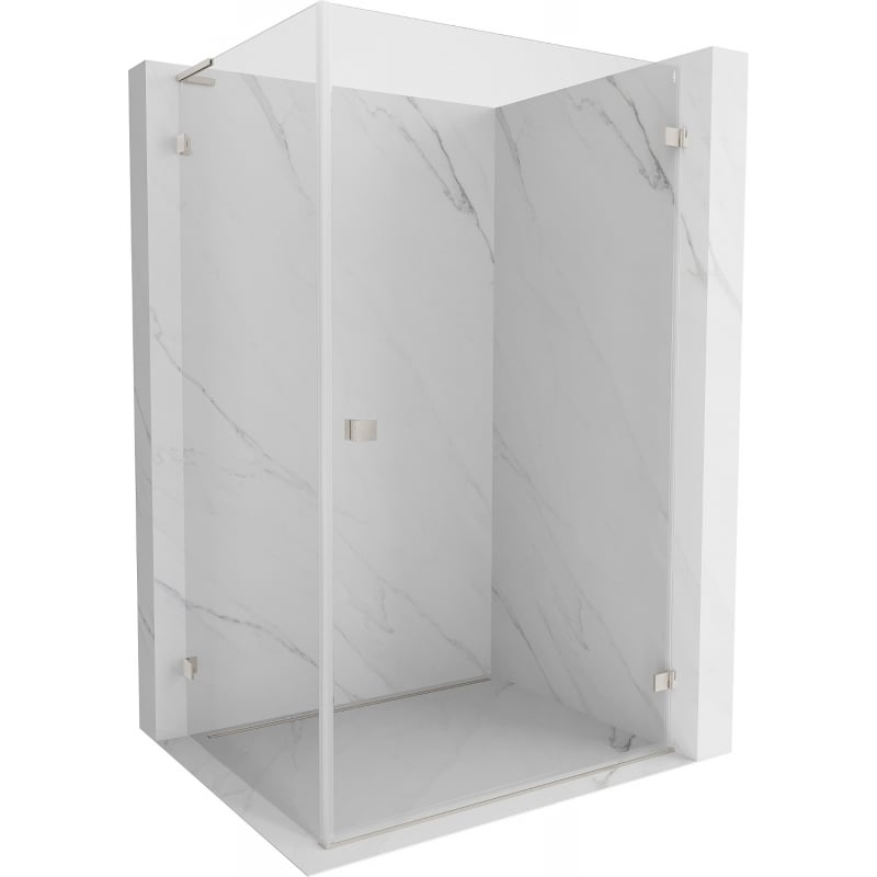Mexen Lunar-B L cabină de duș cu ușă rabatabilă dreapta 95 x 70 cm, transparent, nichel periat - 832L-095-070-97-00-P