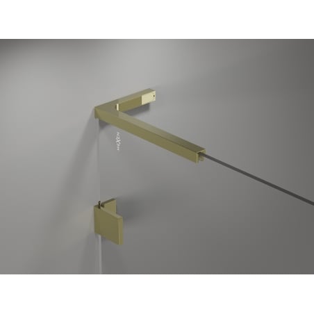 Mexen Lunar L paravan de cadă cu 2 panouri stânga 120 x 150 cm, transparent, auriu - 897L-120-100-50-00-L