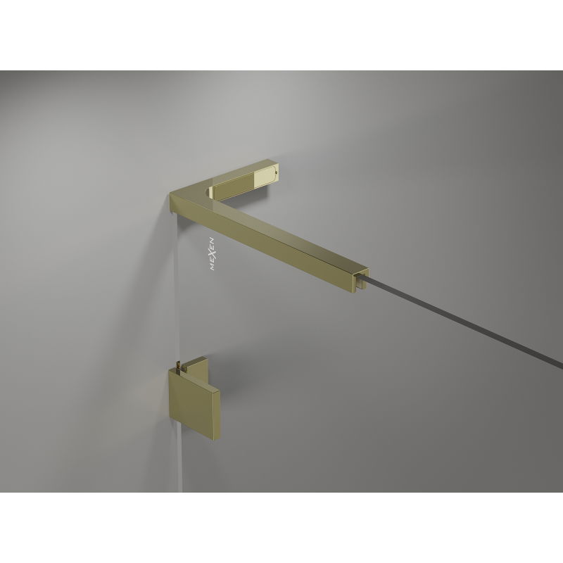 Perete despărțitor de cadă Mexen Lunar L cu 2 canaturi, dreapta 110 x 150 cm, transparent, auriu - 897L-110-100-50-00-P
