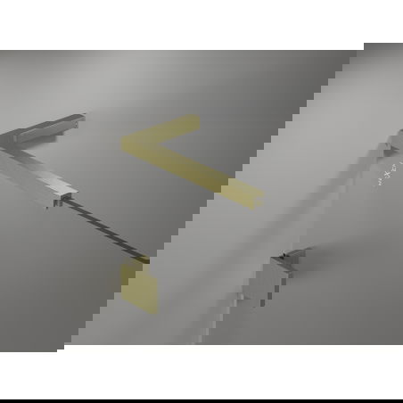 Mexen Lunar L paravan pentru cadă, 2 panouri, dreapta 90 x 150 cm, transparent, auriu periat - 897L-090-100-55-00-P