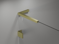 Mexen Lunar L kádparaván 2-szárnyú jobb 120 x 150 cm, átlátszó, arany szálcsiszolt - 897L-120-100-55-00-P