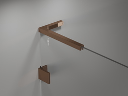 Mexen Lunar L paravan de cadă cu 2 aripi, dreapta, 120 x 150 cm, transparent, aur roz - 897L-120-100-60-00-P