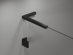 Mexen Lunar L kád szélvédő 2-szárnyas jobb 90 x 150 cm, átlátszó, fekete - 897L-090-100-70-00-P