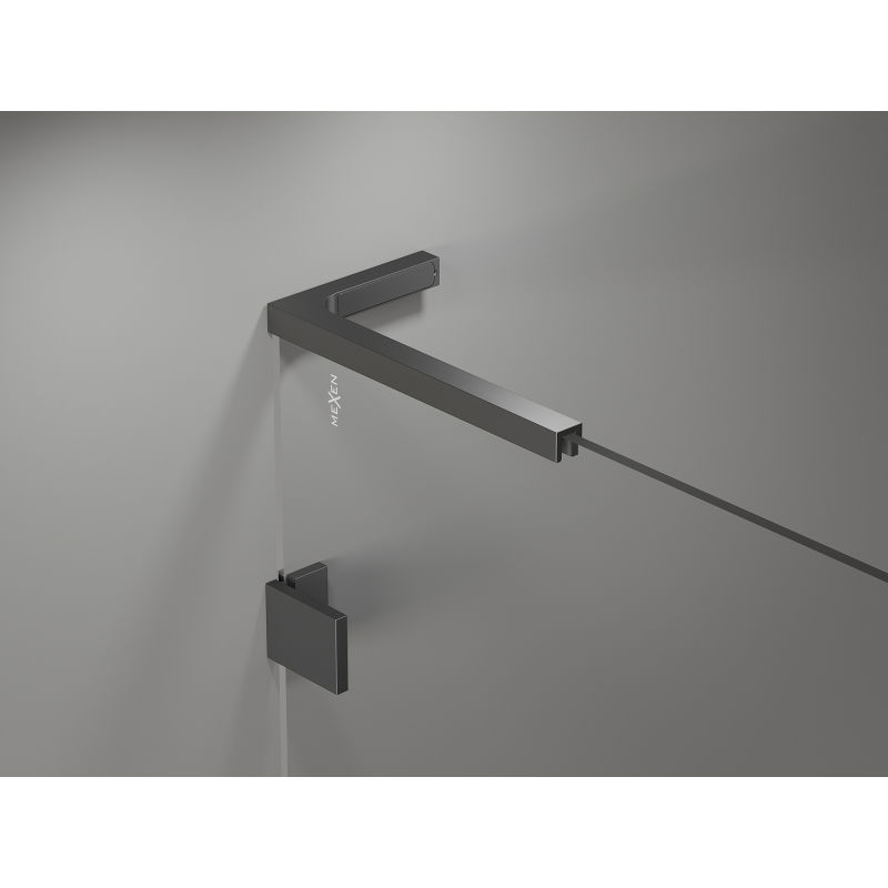 Mexen Lunar L paravan pentru cadă cu 2 canaturi dreapta 100 x 150 cm, transparent, metal armat - 897L-100-100-95-00-P