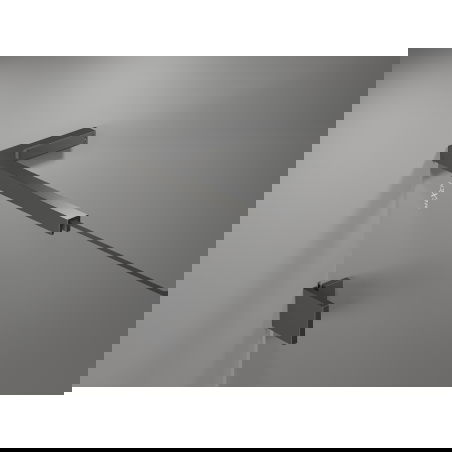 Mexen Lunar L paravan de cadă cu 2 aripi dreapta 110 x 150 cm, transparent, gun metal - 897L-110-100-95-00-P
