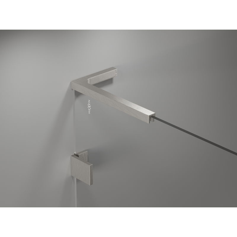 Paravan de cadă dreapta Mexen Lunar L, 2 aripi, 80 x 150 cm, transparent, nichel periat - 897L-080-100-97-00-P