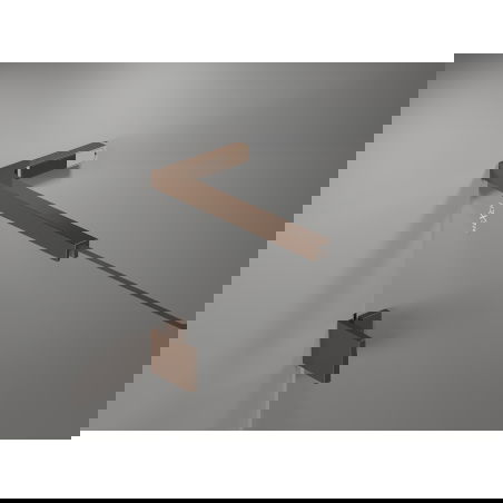 Mexen Lunar L panou de baie 2 părți stânga 100 x 150 cm, transparent, aur roz - 897L-100-100-60-00-L