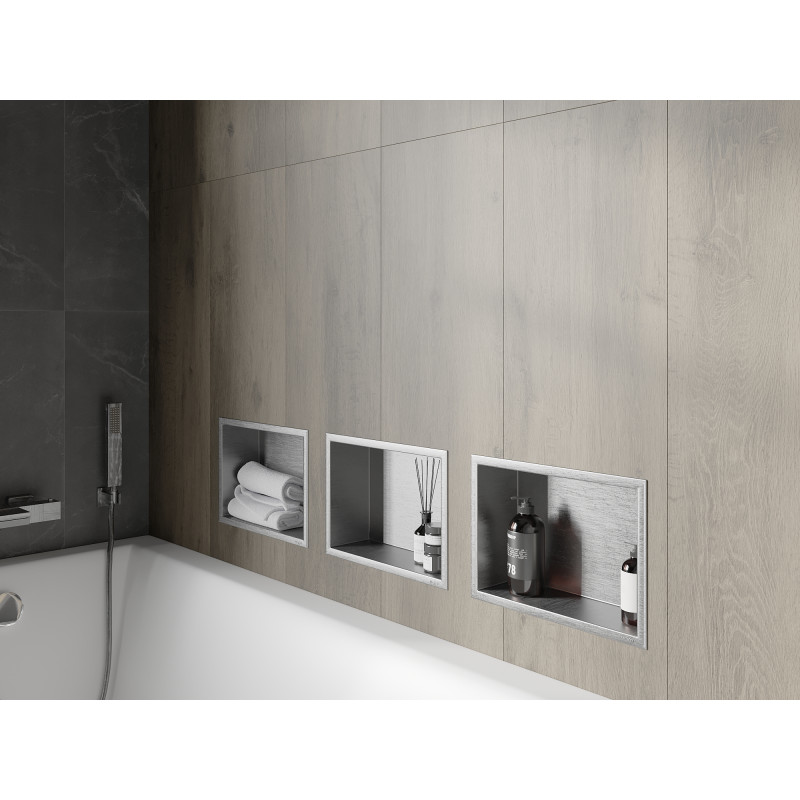 Mexen X-Wall-R falcos polc peremmel 30 x 20 cm, inox - 1910302010