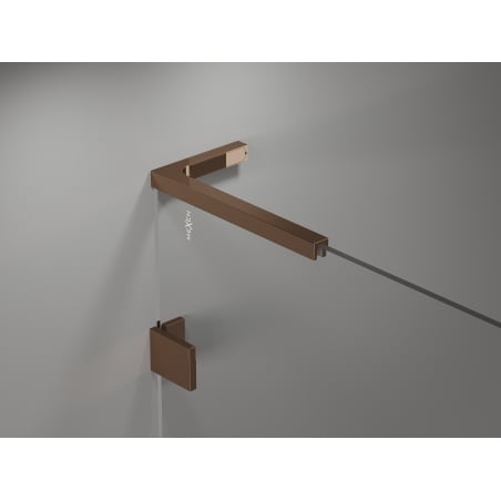 Mexen Lunar L paravan de cadă cu 2 canaturi stânga 120 x 150 cm, transparent, aur roz - 897L-120-100-60-00-L
