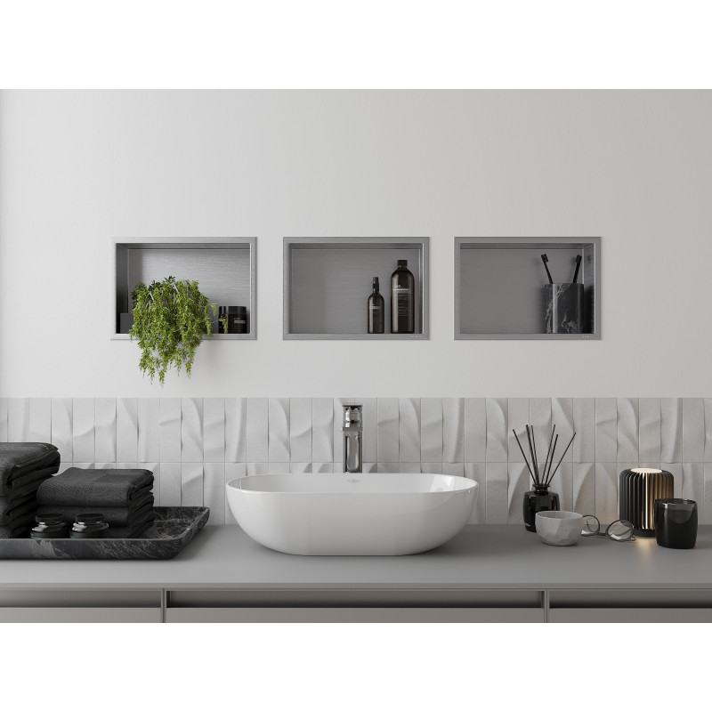 Mexen X-Wall-R falcos polc peremmel 30 x 20 cm, inox - 1910302010