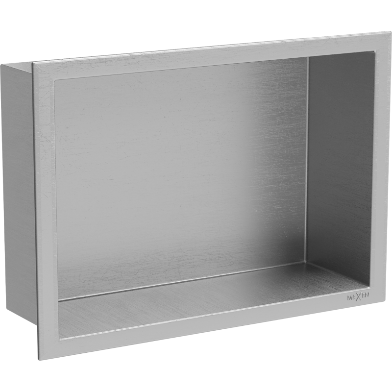 Mexen X-Wall-R süllyesztett polc peremmel 30 x 20 cm, inox - 1910302010