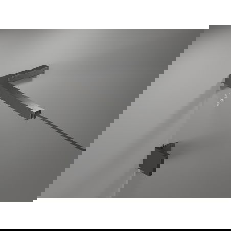 Mexen Lunar L paravan cadă cu 2 uși, stânga 100 x 150 cm, transparent, gri mat periat - 897L-100-100-66-00-L