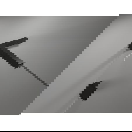 Mexen Lunar L paravan pentru cadă cu 2 uși, stânga 100 x 150 cm, transparent, negru - 897L-100-100-70-00-L