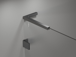 Paravan cadă Mexen Lunar L cu 2 panouri stânga 100 x 150 cm, transparent, gun metal - 897L-100-100-95-00-L
