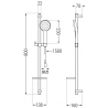 Mexen DQ74 set de duș glisant, negru - 785744581-70
