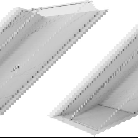 Cabină de duș cu uși batante Mexen Mist T 70 x 80 cm, transparent, crom - 8A4T-070-080-01-00