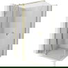 Mexen Mist T cabină de duș cu ușă batantă 75 x 85 cm, transparent, auriu - 8A4T-075-085-50-00