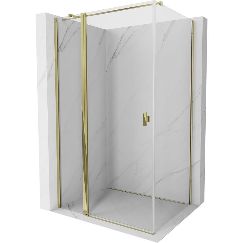 Mexen Mist T cabină de duș pivotantă 115 x 85 cm, transparentă, aurie - 8A4T-115-085-50-00