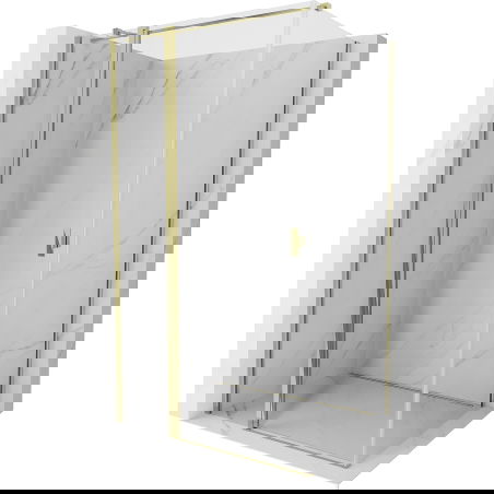 Mexen Mist T cabină de duș pivotantă 85 x 95 cm, transparentă, aurie - 8A4T-085-095-50-00