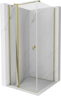 Cabină de duș balansoar Mexen Mist T 110 x 110 cm, transparent, auriu - 8A4T-110-110-50-00