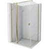 Cabină de duș Mexen Mist T pivotantă 85 x 120 cm, transparentă, auriu - 8A4T-085-120-50-00
