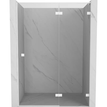 Mexen Lunar L ușile de duș batante dreapta 135 cm, transparent, alb - 834L-135-000-20-00-P