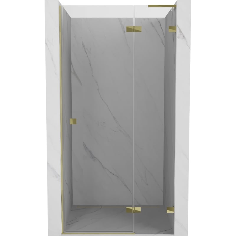 Mexen Lunar L ușă de duș pivotantă dreapta 80 cm, transparentă, aurie - 834L-080-000-50-00-P