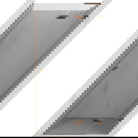 Mexen Lunar L uși de duș pivotante dreapta 80 cm, transparent, aur roz - 834L-080-000-60-00-P