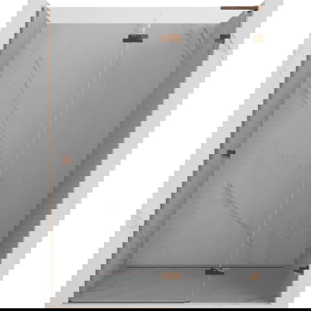 Mexen Lunar L uși de duș cu deschidere spre dreapta, 135 cm, transparent, aur roz - 834L-135-000-60-00-P