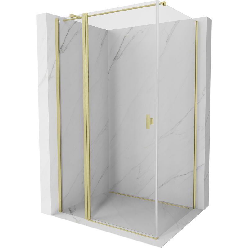Cabină de duș Mexen Mist T rabatabilă 115 x 70 cm, transparentă, auriu periat - 8A4T-115-070-55-00