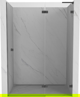 Mexen Lunar L ușă de duș batantă dreaptă 130 cm, transparentă, gri pistol periat - 834L-130-000-66-00-P