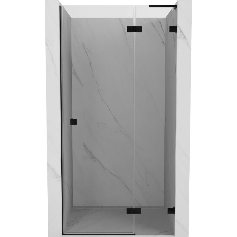 Mexen Lunar L ușă de duș batantă dreaptă 100 cm, transparentă, neagră - 834L-100-000-70-00-P