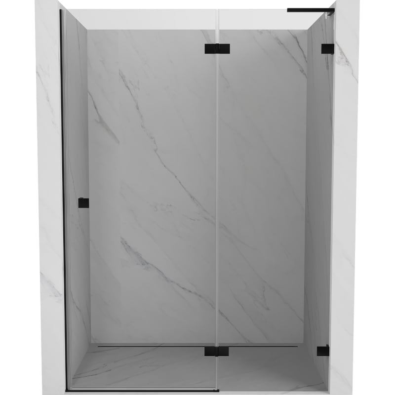 Mexen Lunar L uși de duș batante dreapta 140 cm, transparent, negru - 834L-140-000-70-00-P