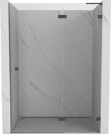 Mexen Lunar L ușă de duș batantă dreaptă 140 cm, transparent, gun metal - 834L-140-000-95-00-P