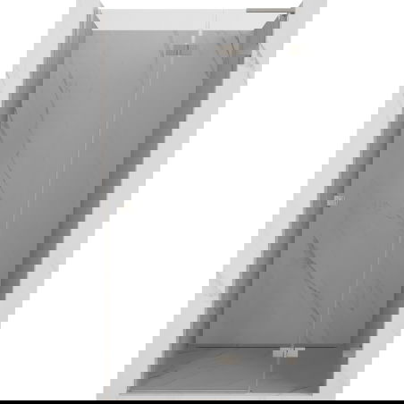 Mexen Lunar L jobboldali nyíló zuhanyajtó 80 cm, átlátszó, kefélt nikkel - 834L-080-000-97-00-P