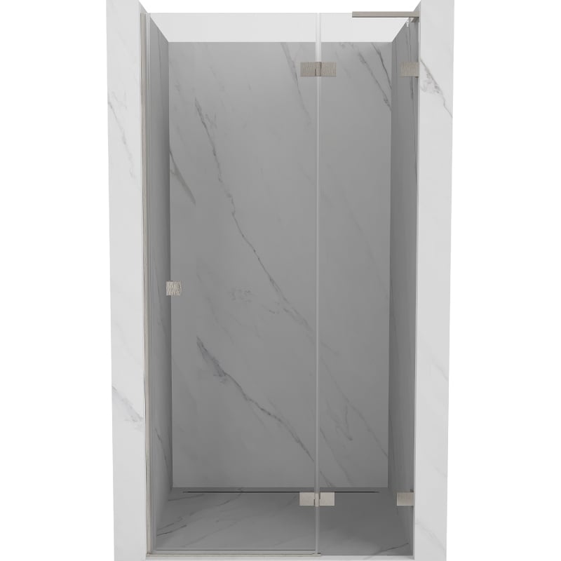 Mexen Lunar L uși de duș batante dreapta 120 cm, transparent, nichel periat - 834L-120-000-97-00-P