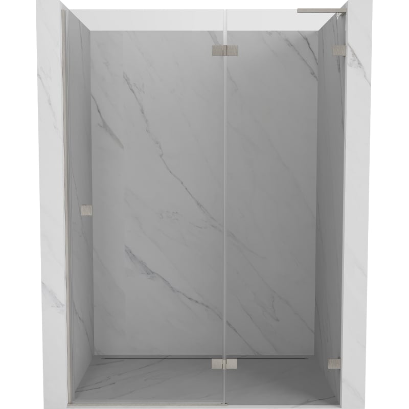 Mexen Lunar L ușă de duș batantă dreapta 135 cm, transparentă, nichel periat - 834L-135-000-97-00-P